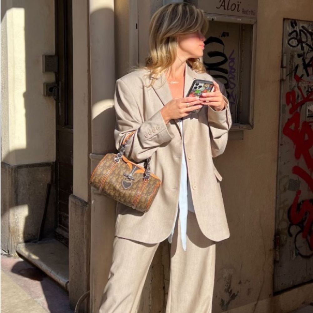 Djerf Avenue Forever Blazer Oat - Size Small